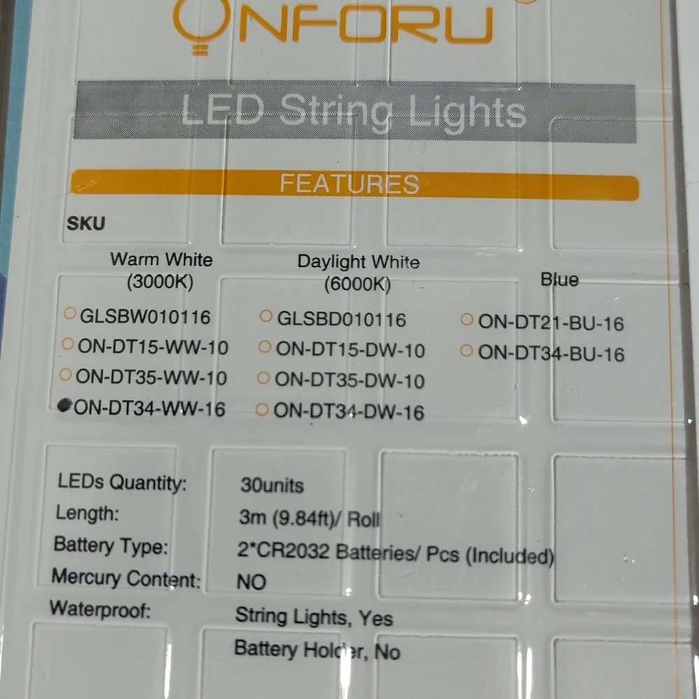 Onforu LED String Lights, 2 Layers w/8 Strings on Each